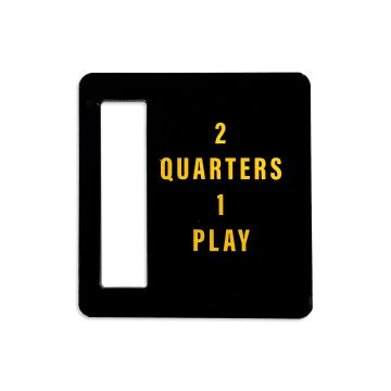 Bally Coin Door Price Plate - 2 Quarters, 1 Play